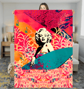 Surf Sunrise Sherpa Throw - Beyond T-shirts